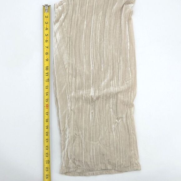 Eileen Fisher Wide Leg Pants Womens Size Petite Large Beige Velvet Lagenlook - Picture 8 of 9